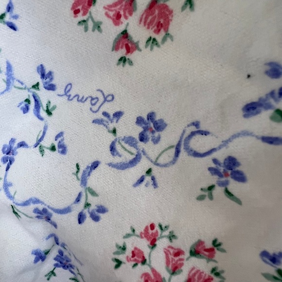 Lanz of Salzburg Nightgown Size XS Cotton White Floral Long Lounge Sleepwear PJs - Picture 2 of 13